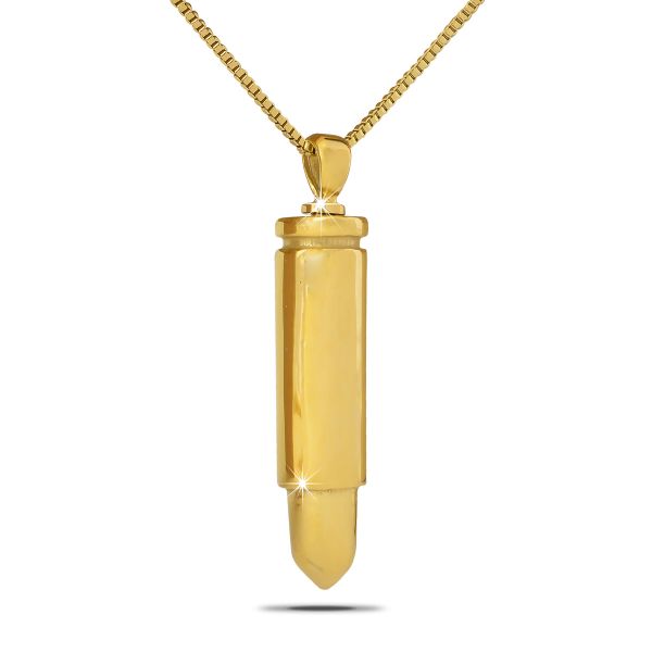 Gold bullet deals urn necklace