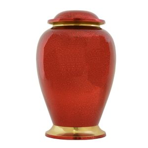 Gleaming Red Brass Urn