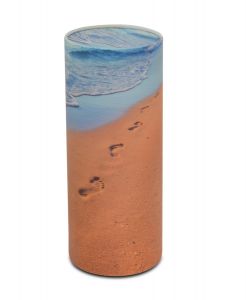 Footprints in the Sand Cylinder Urn